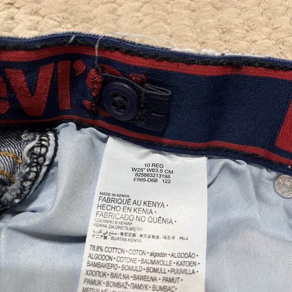 Levi’s Boys Denim Jean Blue‎ Jean Shorts Adjustable Waist Size 10 - Picture 4 of 4